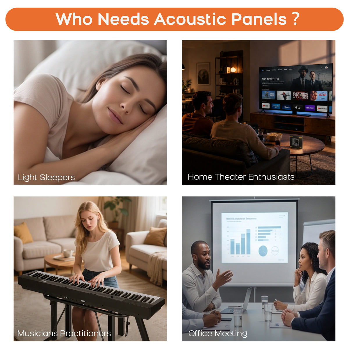 BUBOS 6-Pack Acoustic Wall Panels-SonoSculpt