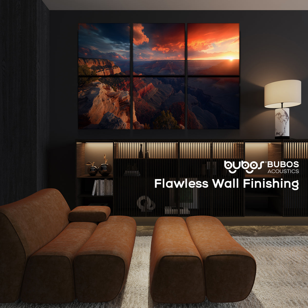 BUBOS 6-Pack Acoustic Panel-Canyon Fire
