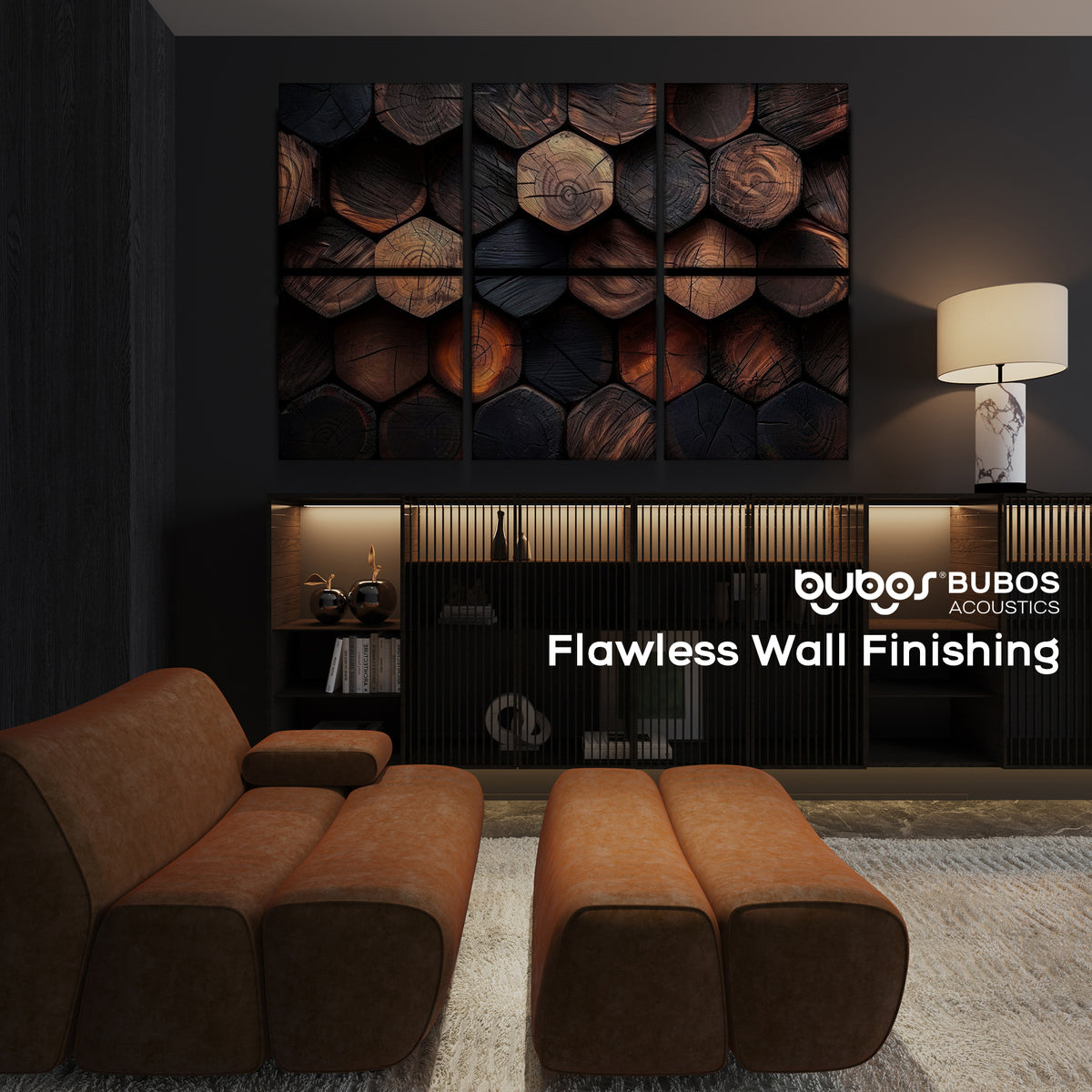 BUBOS 6-Pack Acoustic Panels-Timber Code