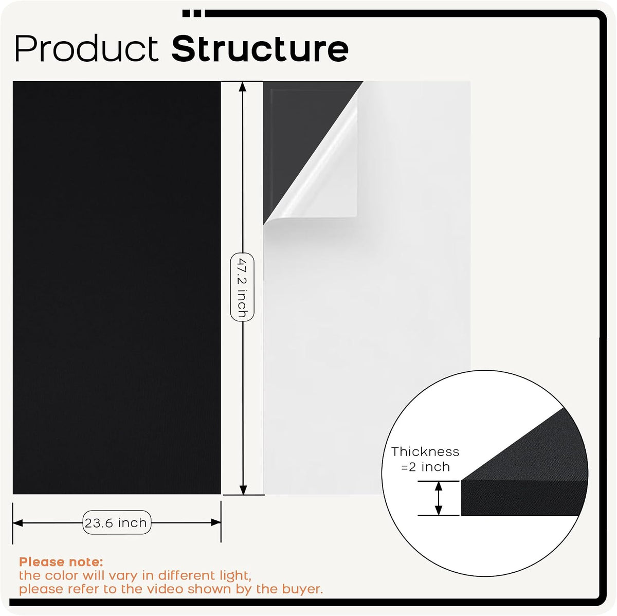 BUBOS Fabric Acoustic Panels, 2-Pack, 2-Inch Thick | Max CavityPro