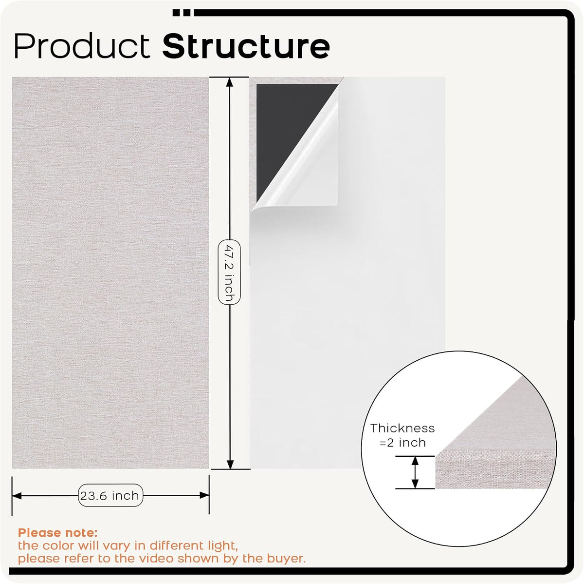 BUBOS Fabric Acoustic Panels, 2-Pack, 2-Inch Thick | Max CavityPro
