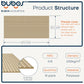 BUBOS 10-Pack Acoustic Panels-Camel
