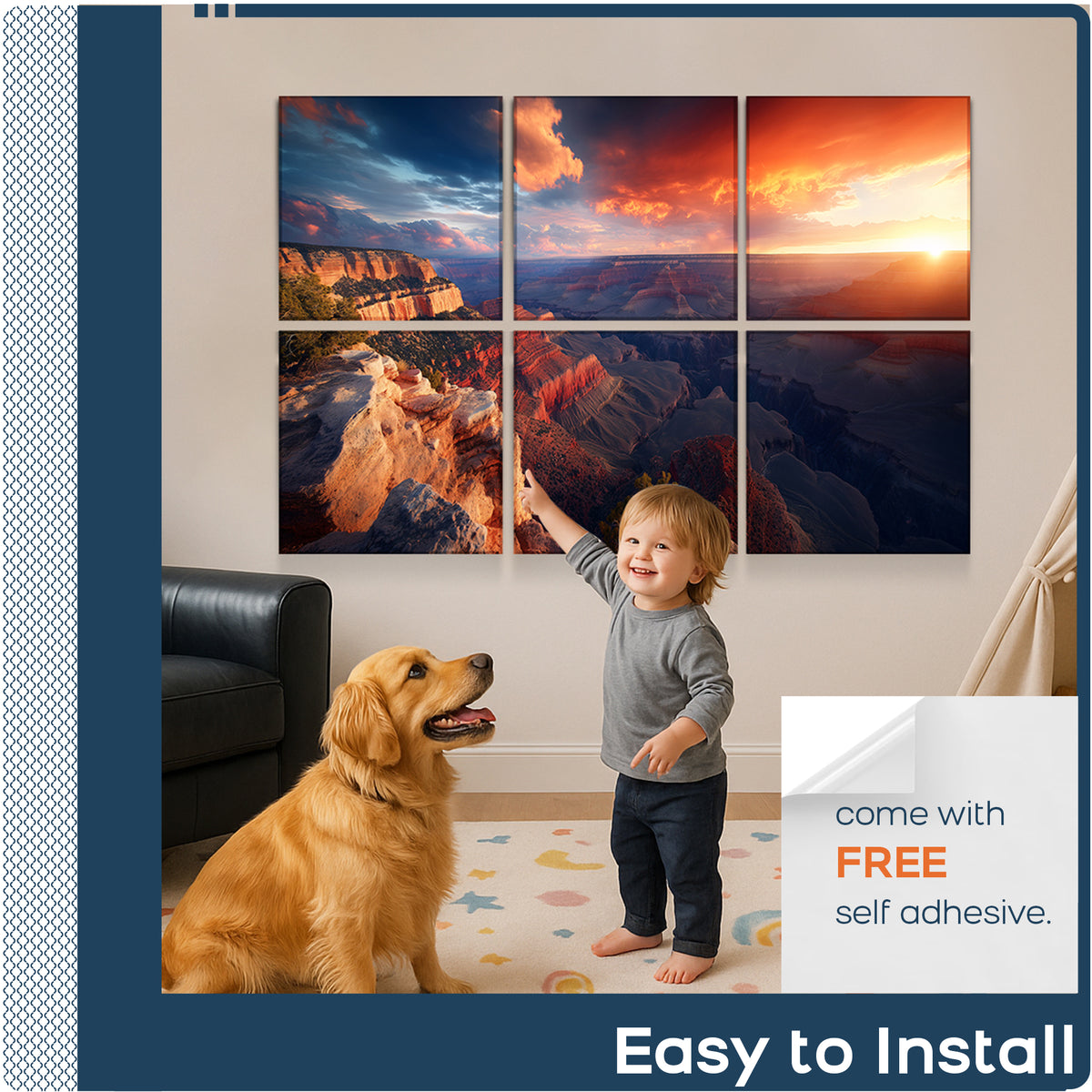 BUBOS 6-Pack Acoustic Panel-Canyon Fire