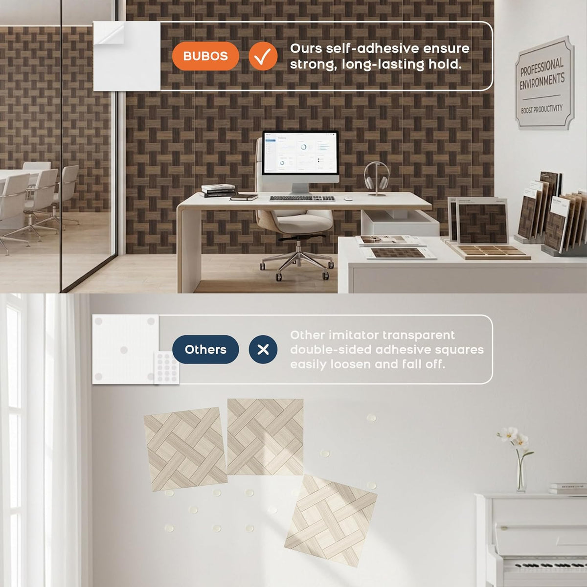 BUBOS 6-Pack Acoustic Wall Panels-GrainLoom