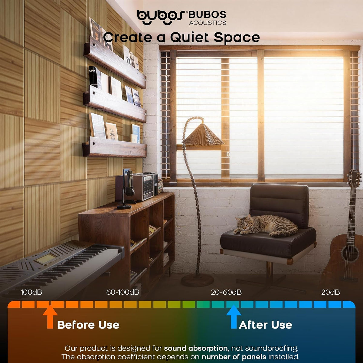 Bubos Large Acoustic log color 72*48"
