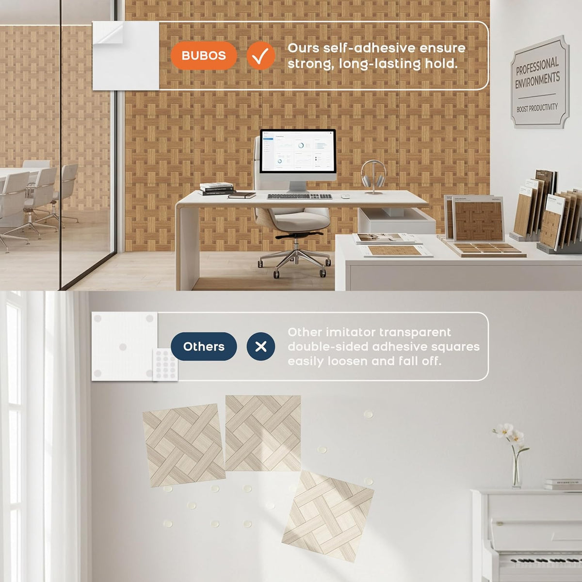 BUBOS 6-Pack Acoustic Wall Panels-GrainLoom