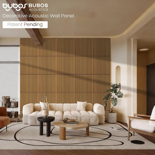 BUBOS 6-Pack Acoustic Wall Panels-Slat Flow