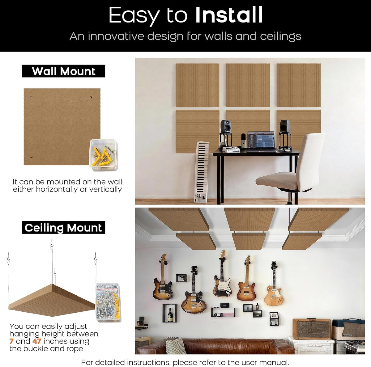 BUBOS 2-Pack Acoustic Panels-Sona Block