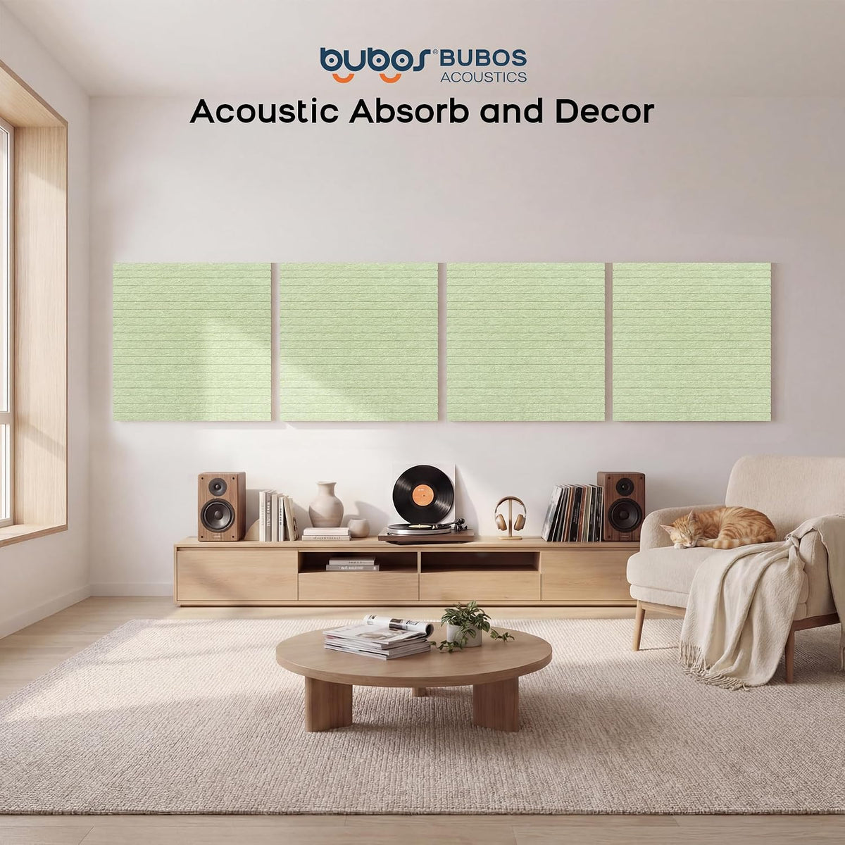 BUBOS Sona Block Acoustic Panels, 2-Pack – Wall Mount or Ceiling Suspension