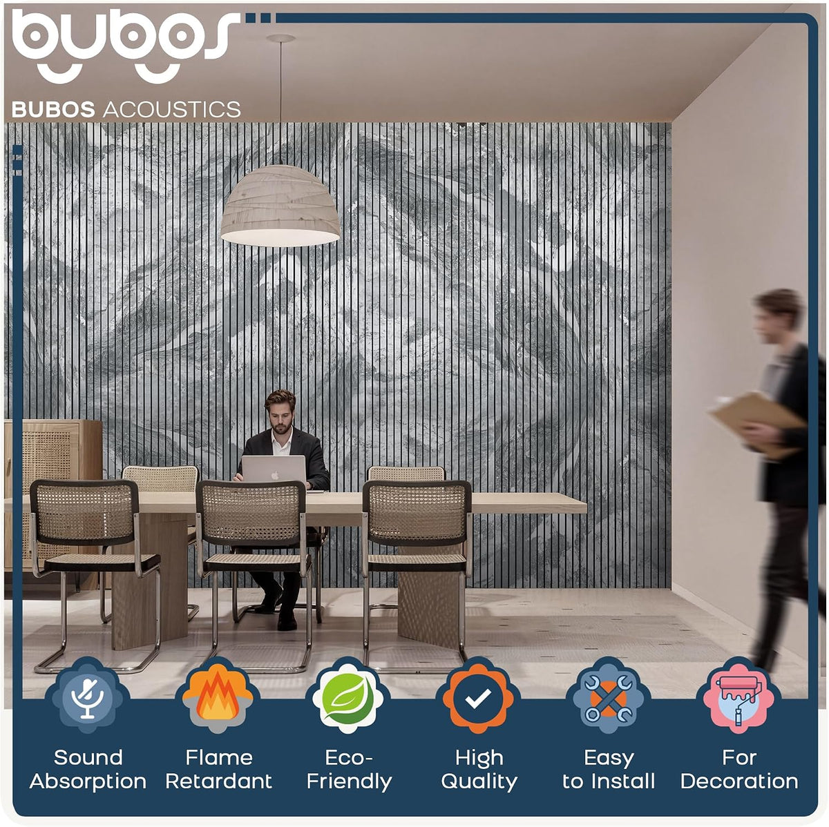 BUBOS 4-Pack Acoustic Panels-Noir