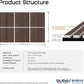 BUBOS 6-Pack Acoustic Wall Panels-Slat Flow