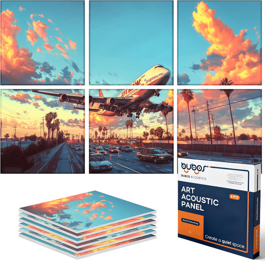 BUBOS 6-Pack Acoustic Panels-Urban Wings