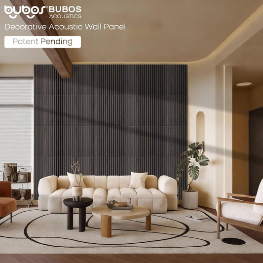 BUBOS 6-Pack Acoustic Wall Panels-Slat Flow
