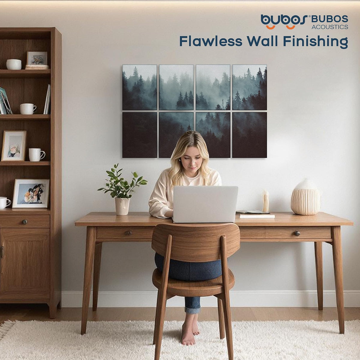 BUBOS 8-Pack Acoustic Panels-Fog Forest