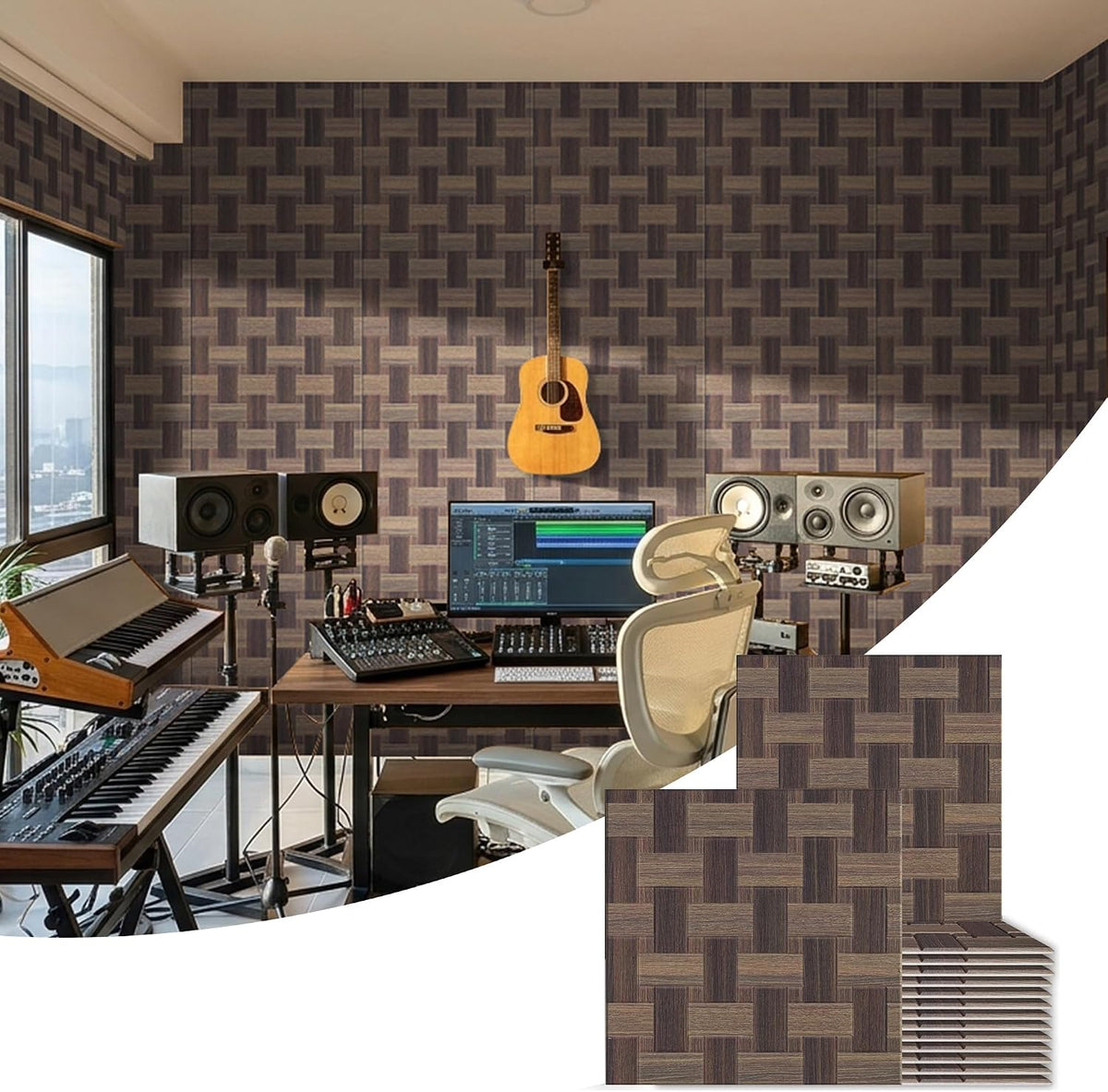 BUBOS 6-Pack Acoustic Wall Panels-GrainLoom