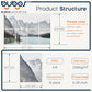 BUBOS 8-Pack Acoustic Panels-Lake