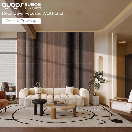 BUBOS 6-Pack Acoustic Wall Panels-Slat Flow