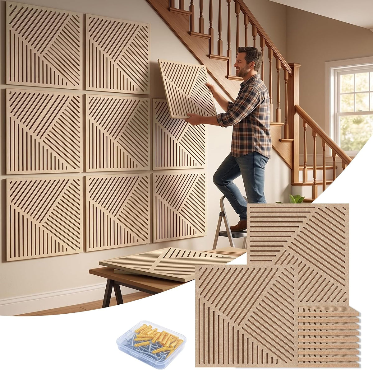 BUBOS 6-Pack Acoustic Wall Panels-SonoSculpt