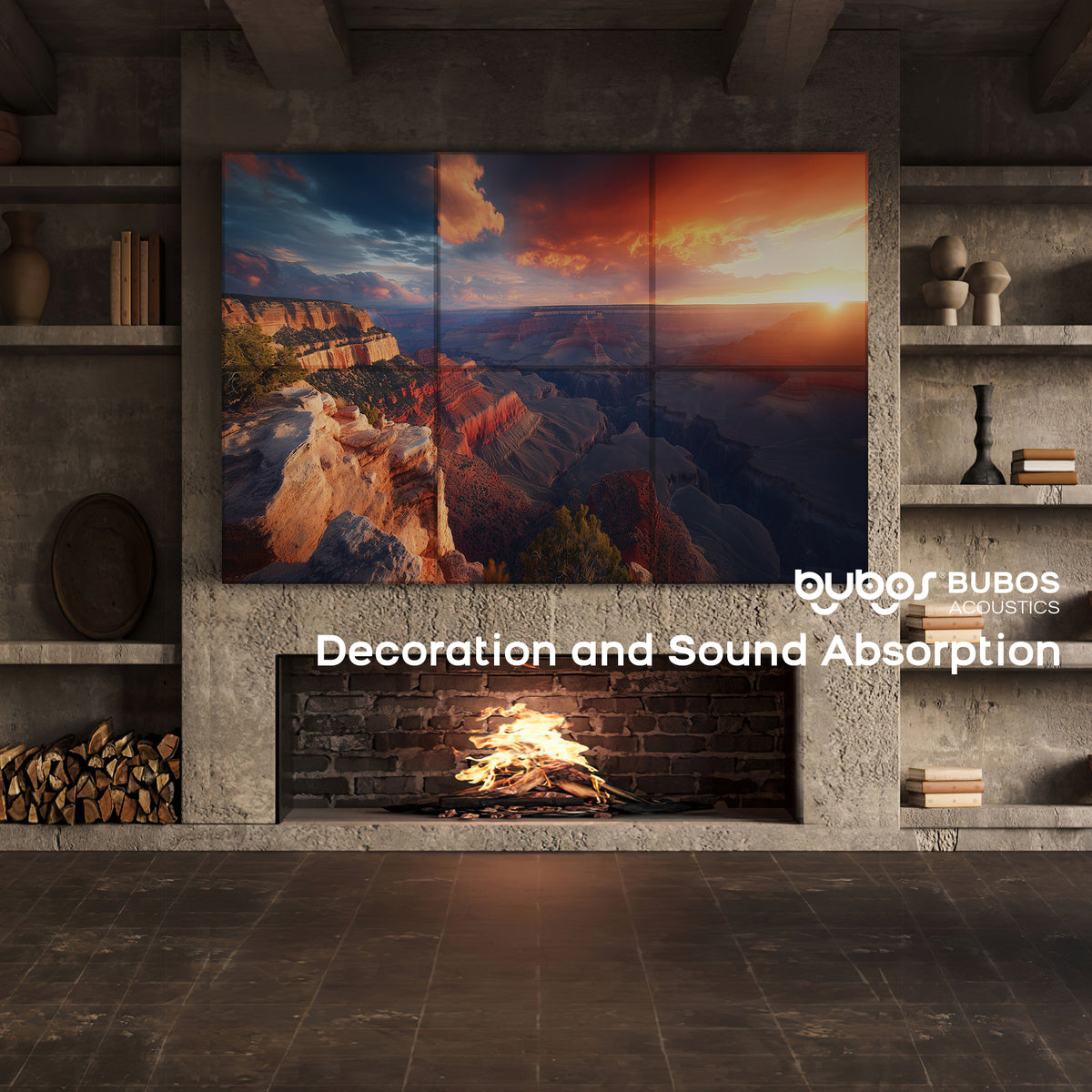 BUBOS 6-Pack Acoustic Panel-Canyon Fire