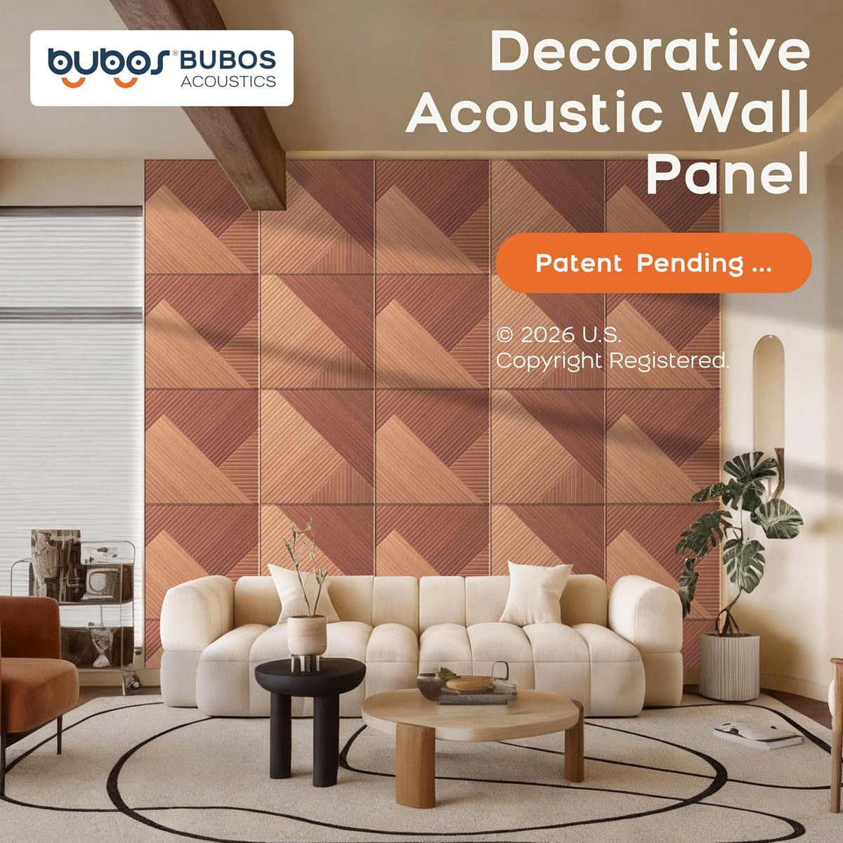 Bubos Large Acoustic log color 72*48"