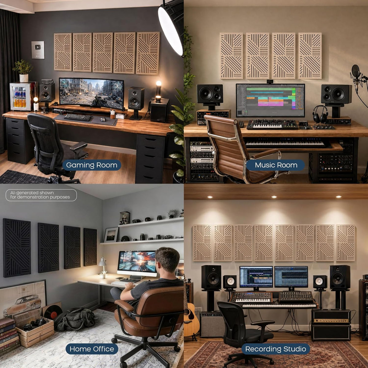 BUBOS 4 Pack Acoustic Panels-VortexCore