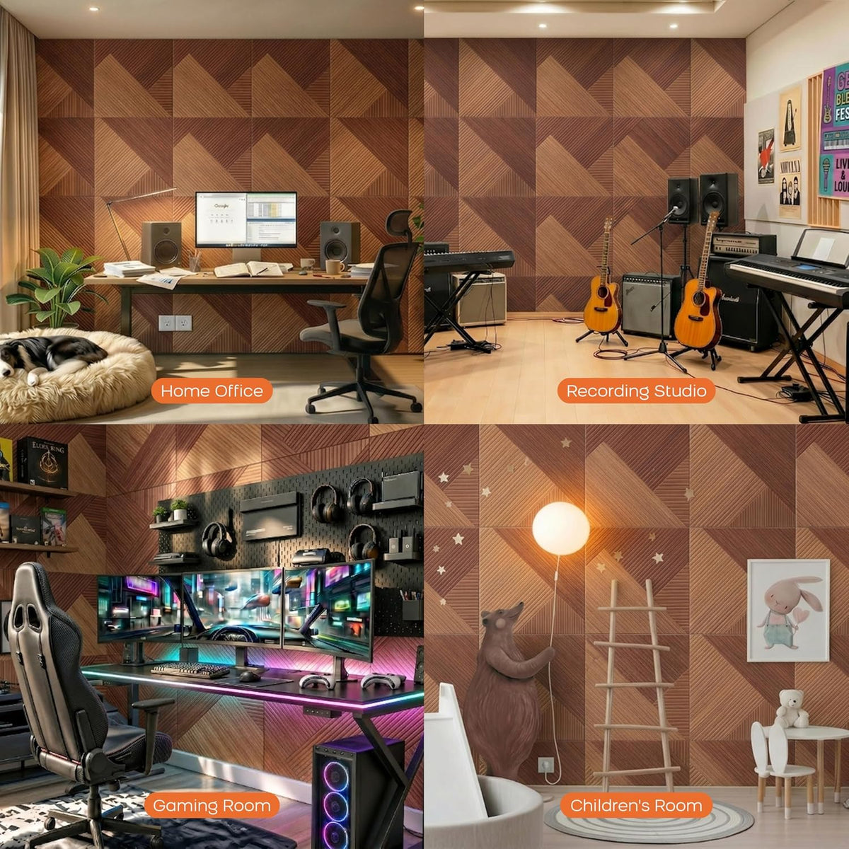 Bubos Large Acoustic log color 72*48"