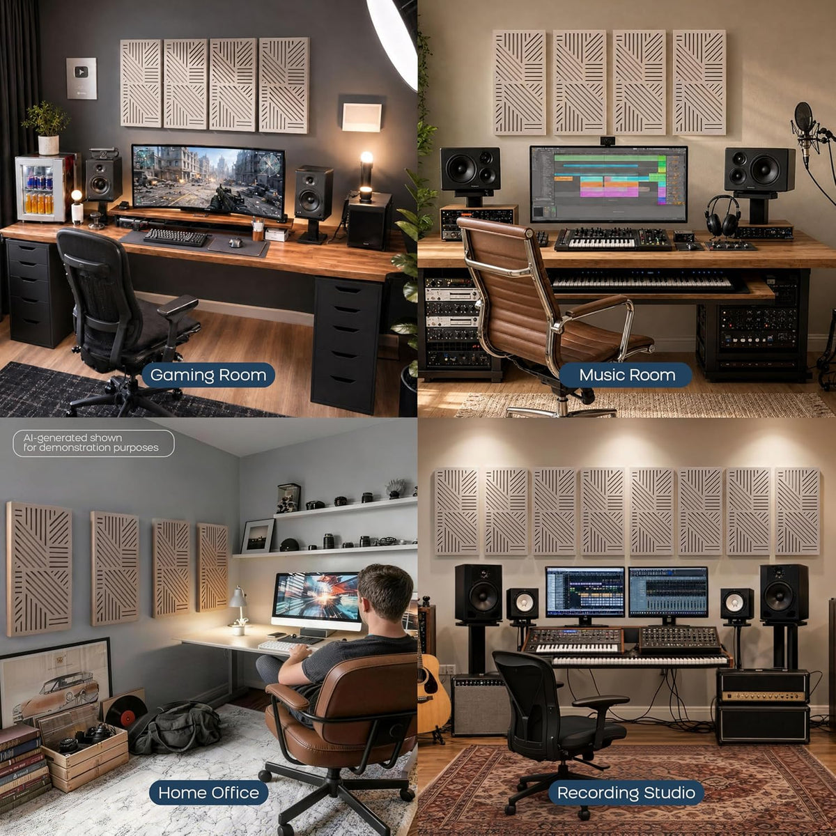 BUBOS 4 Pack Acoustic Panels-VortexCore