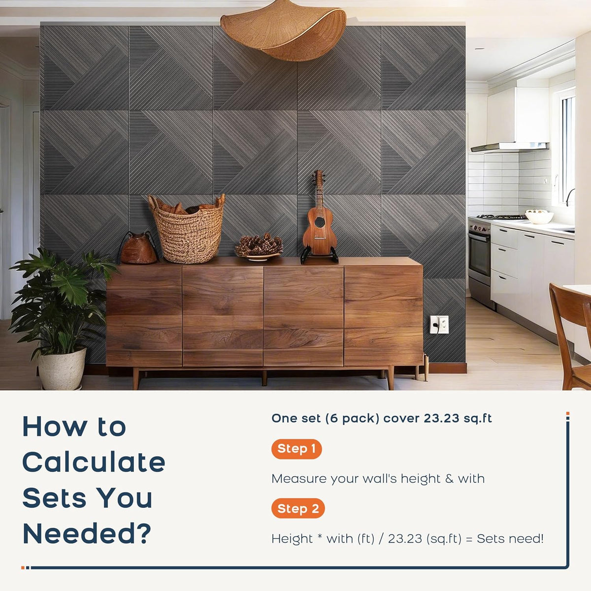 BUBOS 6-Pack Acoustic Wall Panels-Diamond Weave