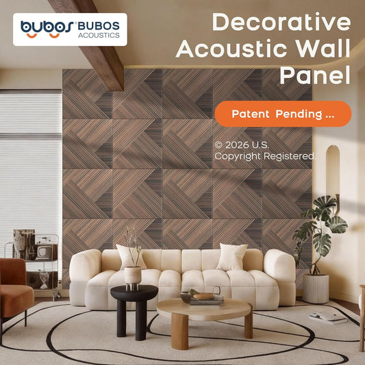 BUBOS 6-Pack Acoustic Wall Panels-Diamond Weave