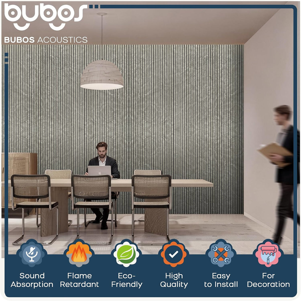 BUBOS 4-Pack Acoustic Panels-Noir